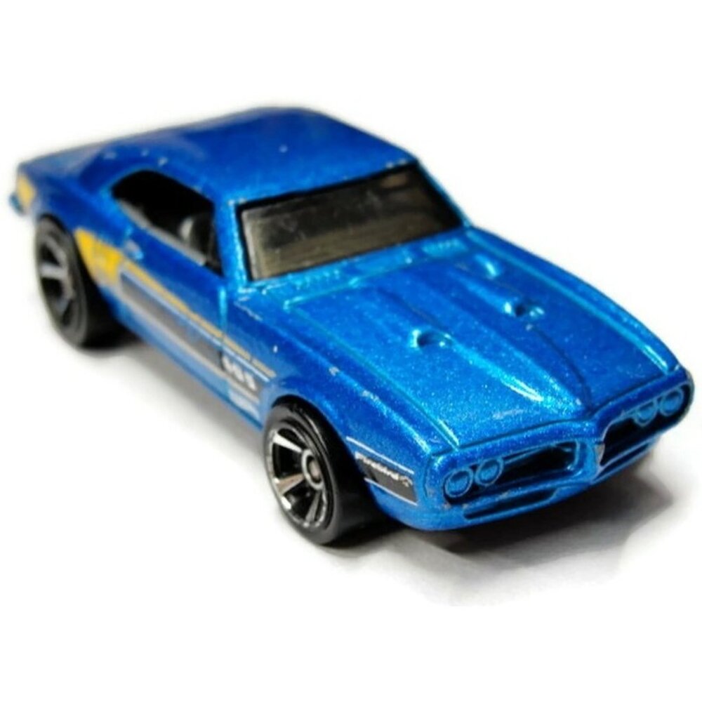 2009 Hot Wheels 1967 Firebird 400 Blue Diecast Car 1:64 Scale With Black Stripes